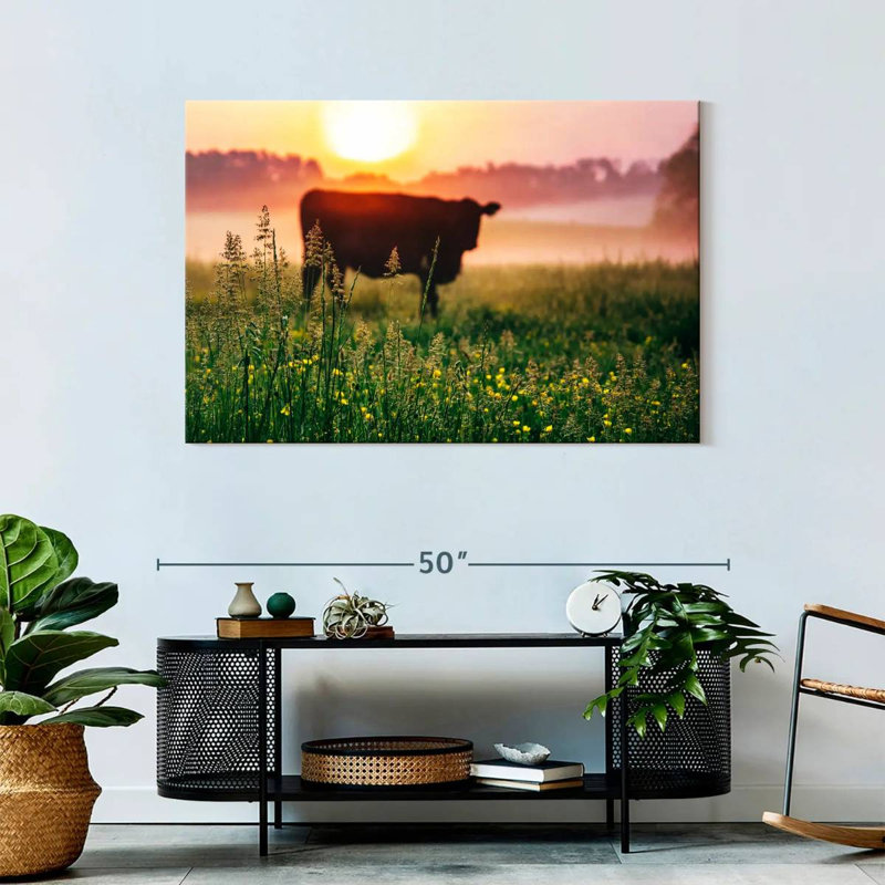 Alvord Cow Sunrise, 30" H x 45" W