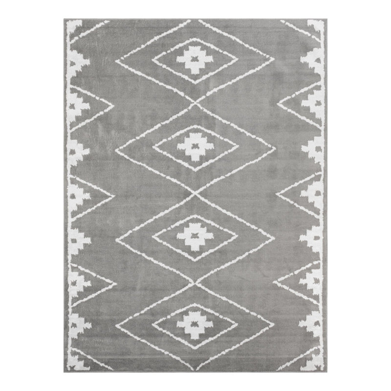 Latitude Run® Vefsna Nikolis Rug Gray, Rectangle 9' x 12'