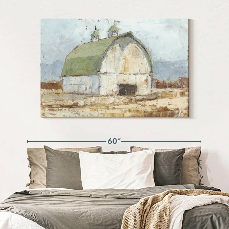 Lilie Whitewashed Barn II, 34" H x 51" W