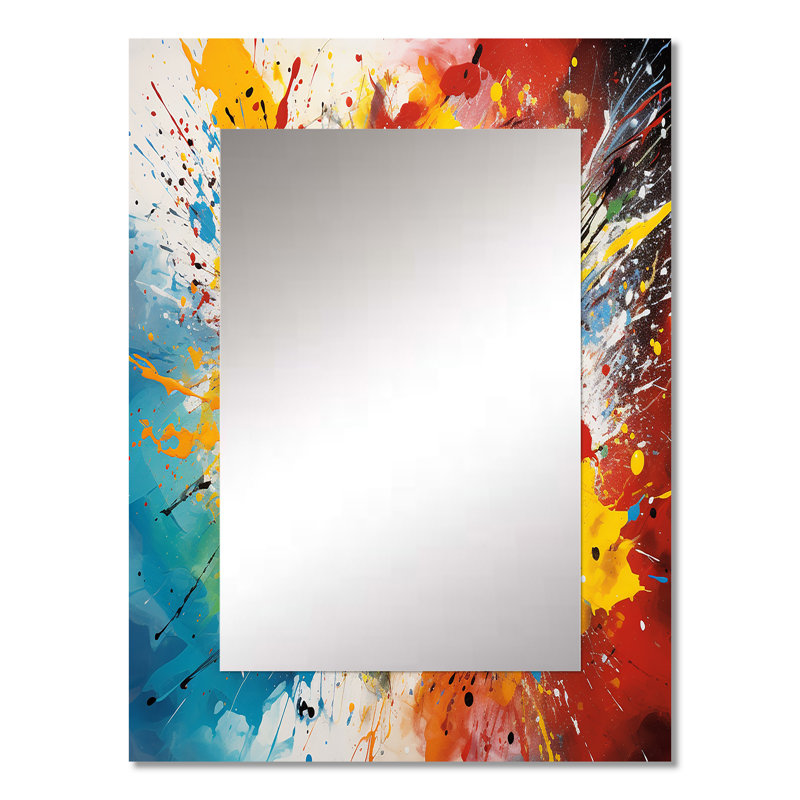Abstraction Soccer Ball - miroir unique de football, grand miroir mural moderne, impression d'art en métal, 32 po x 24 po