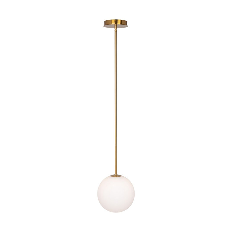 Luminaire suspendu en laiton et noir mat à 1 lumière Griest