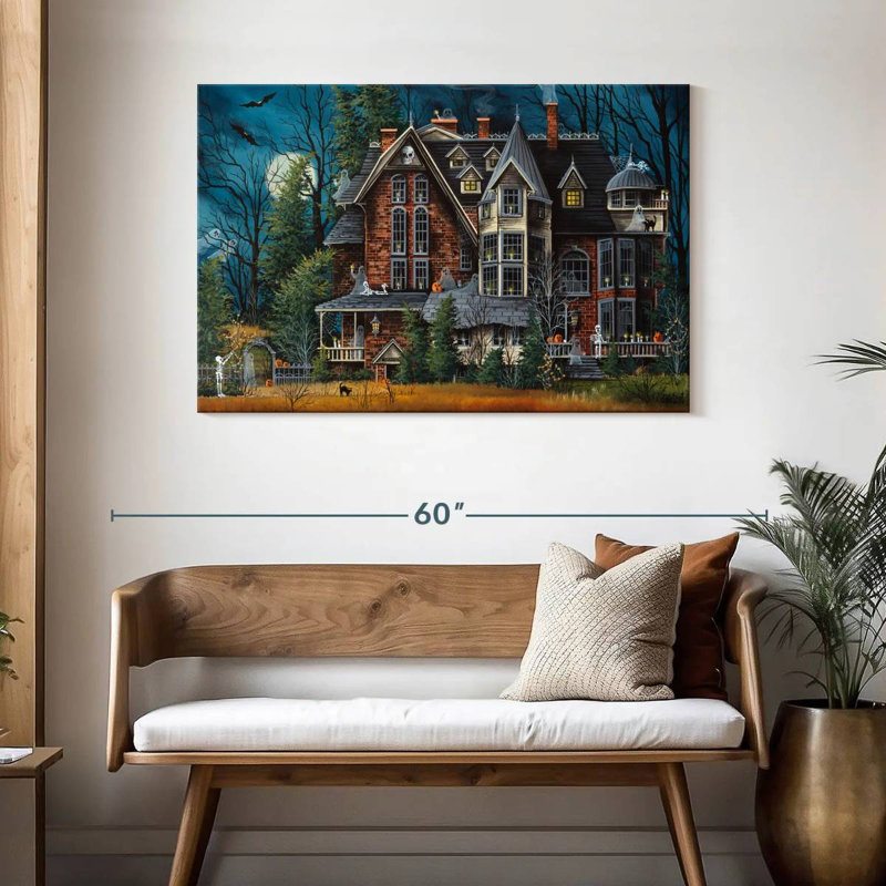 Lilie décorant la maison hantée, H 30 po x l 45 po