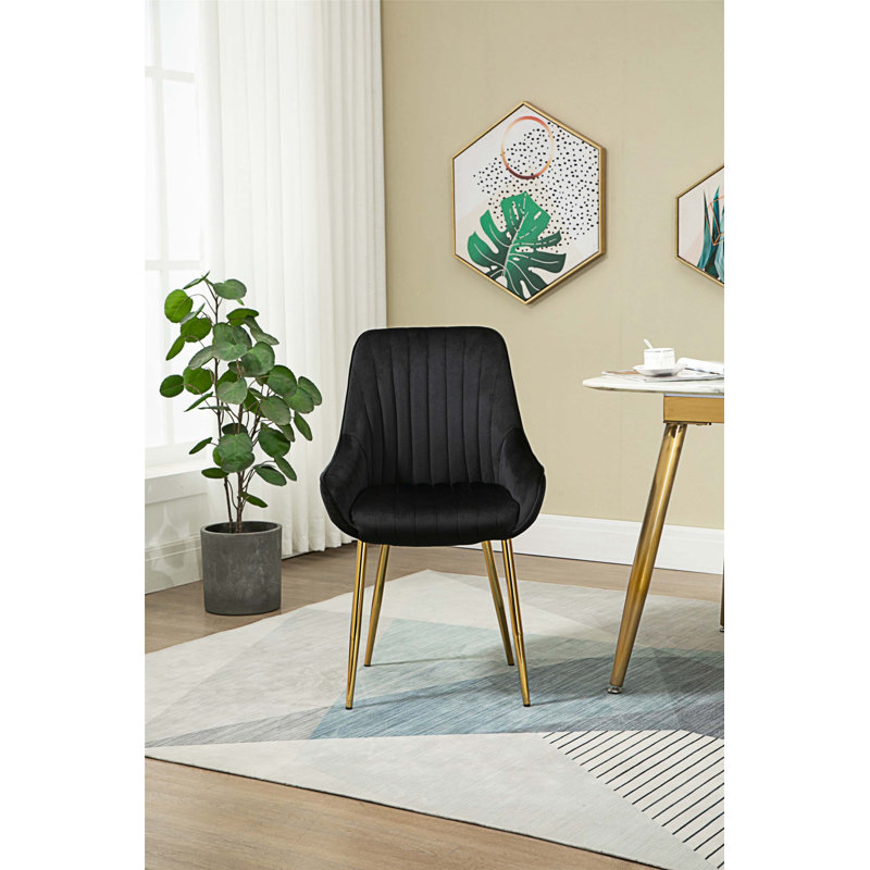 Chaise d'appoint large 20,47 po Marinelle, Noir