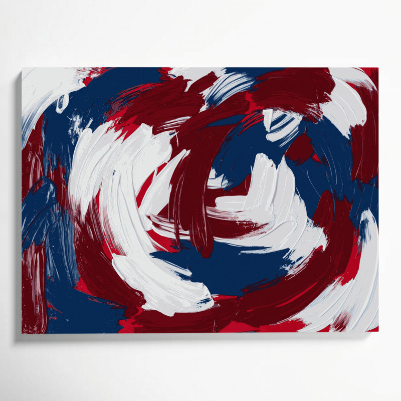 «Neo Expressionism 14», art mural sur toile rouge, H 16 po x l 20 po