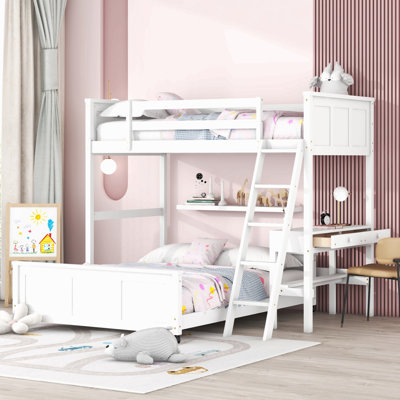Twin Over Full Bunk Bed With Desk