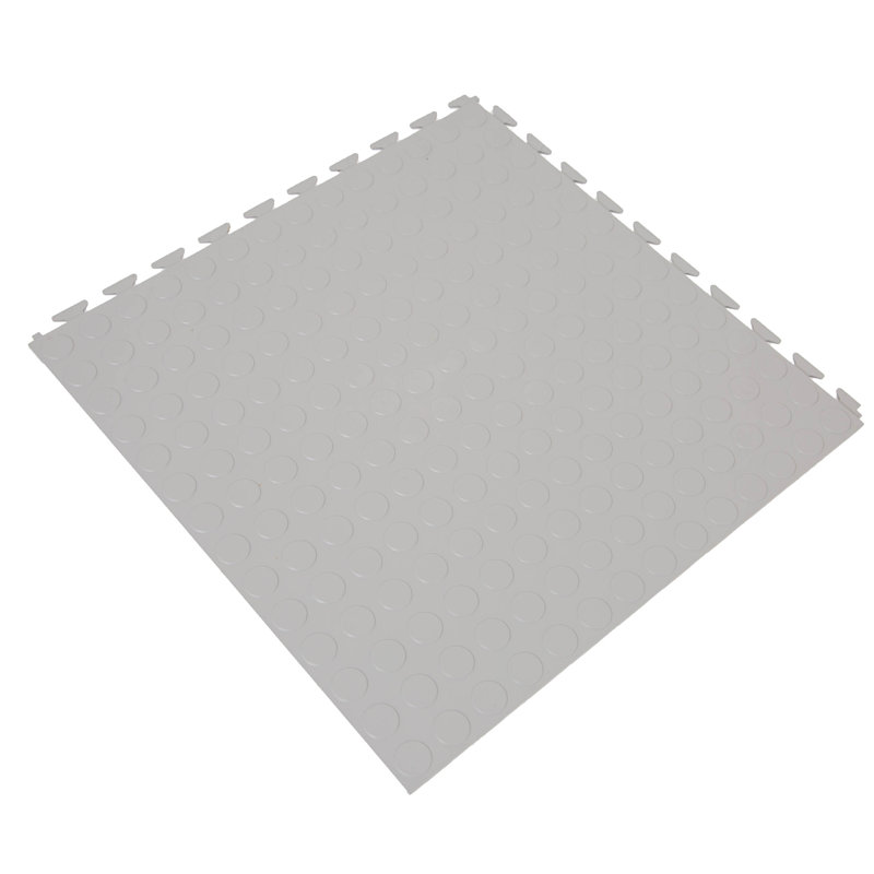Carreaux de sol pour garage 20,5 po x 20,5 po Coin Flex Nitro, Gris clair