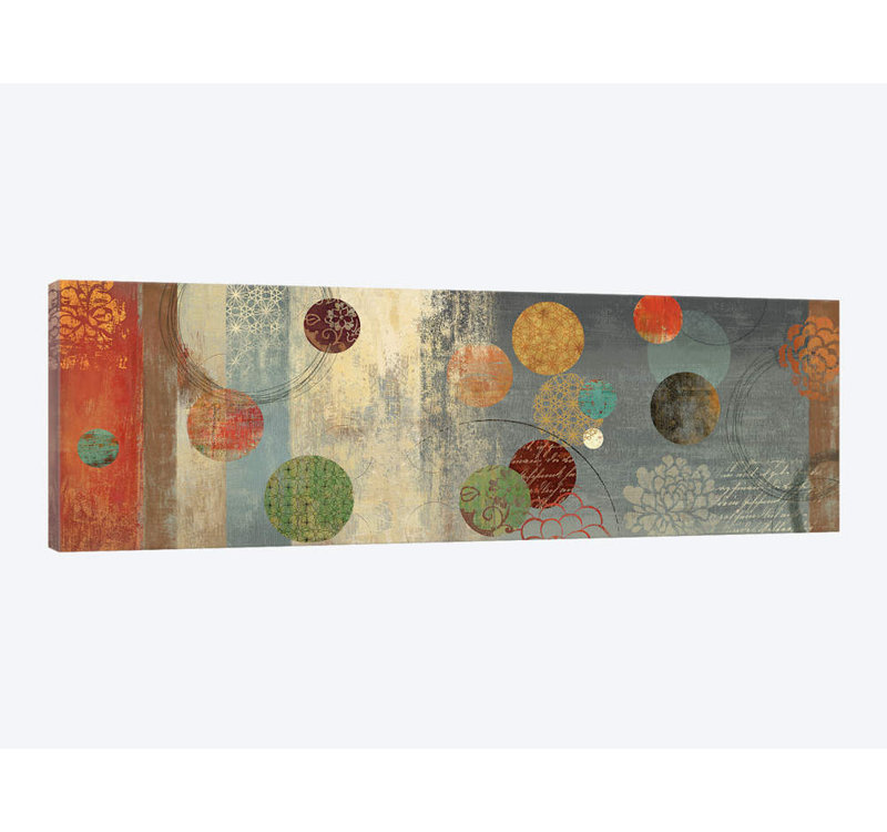 «Mosaic Circles II» par Aimee Wilson, impression sur toile tendue, H 16 po x l 48 po x P 1,5 po, Toile tendue