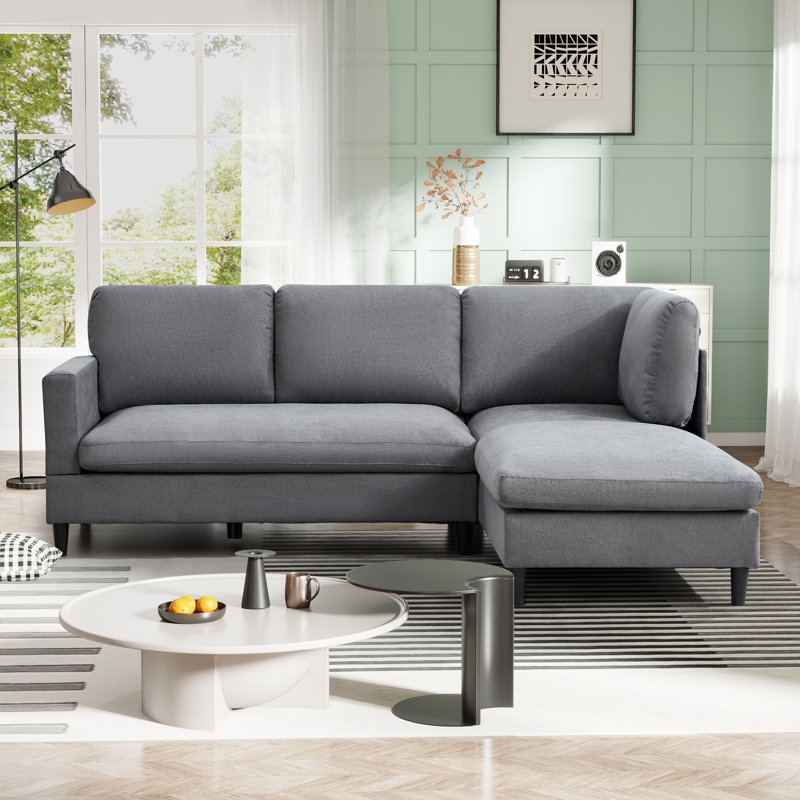 Canapé modulaire en L 92 po avec méridienne de 92 po de largeur