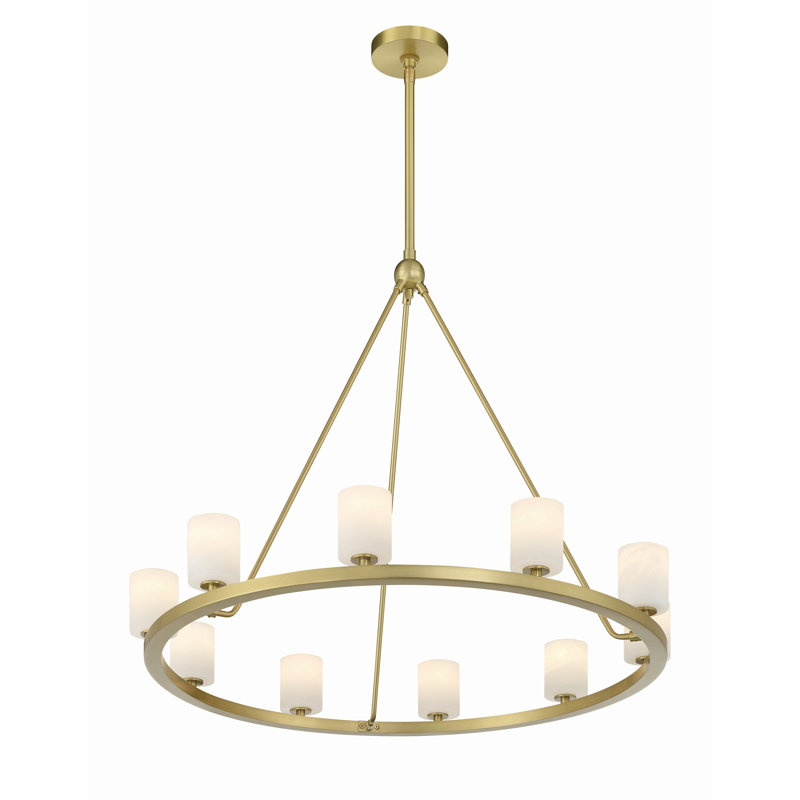 Rashana 10 - Light Dimmable Wagon Wheel Chandelier