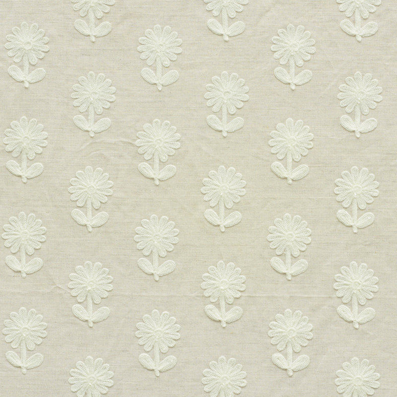 Tissu brodé Paley, Naturel