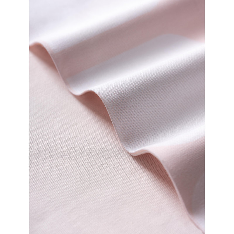 Ensemble de draps pour chambre d'amis 100% coton à imprimé géométrique, Très grand, Rose