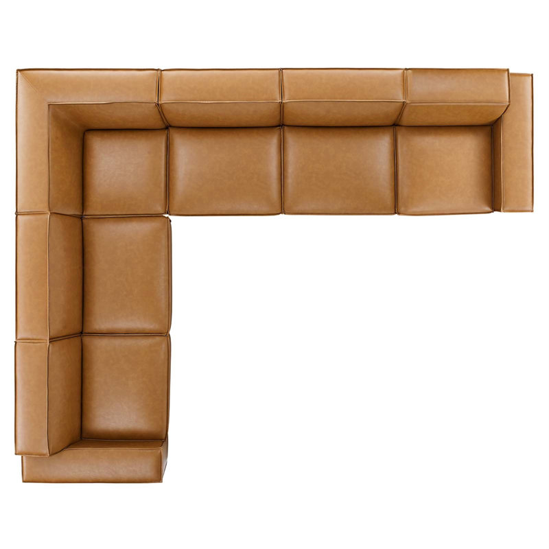 Modway Restore 6-Piece Vegan Leather Sectional Sofa
