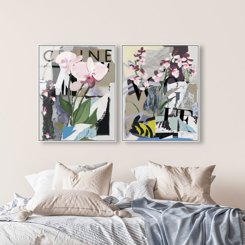 Fine Art Fashion Set, 31"H x 25"W, White Floater Frame