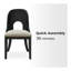 Chaise d'appoint Rhoda en noir / gris