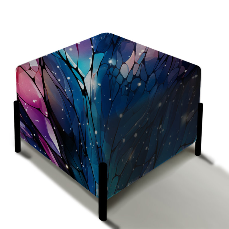 Repose-pieds bleu et rose Stardust Glint