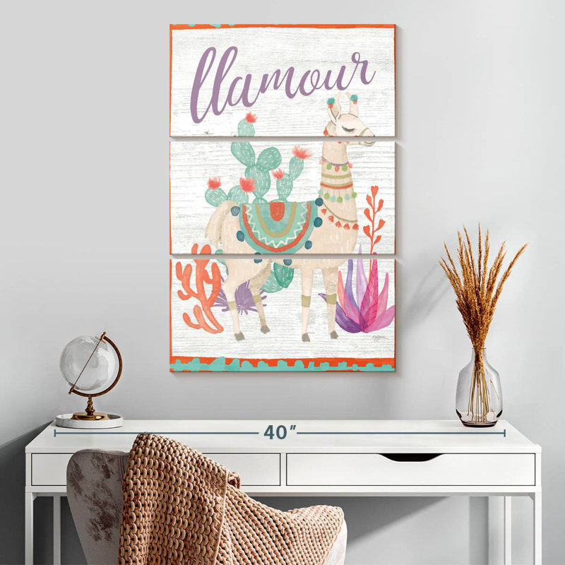 Brampt Lovely Llamas Llamour, 32" H x 20" W