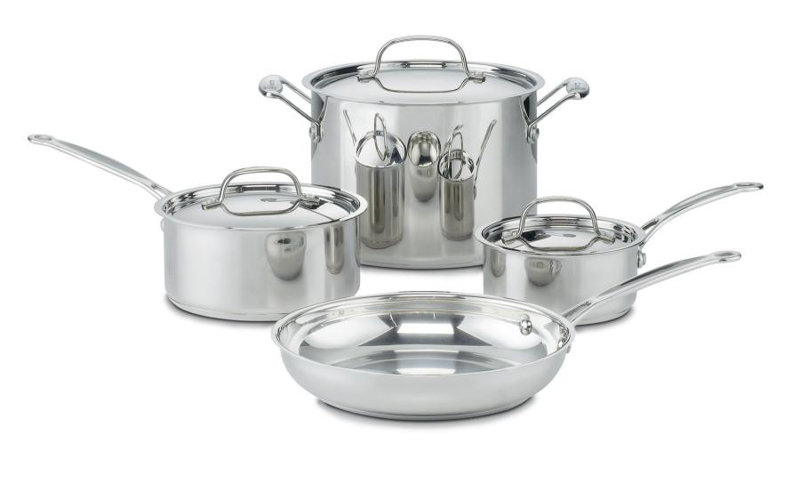 Cuisinart Chef's Classic 7 Piece Stainless Steel Cookware Set