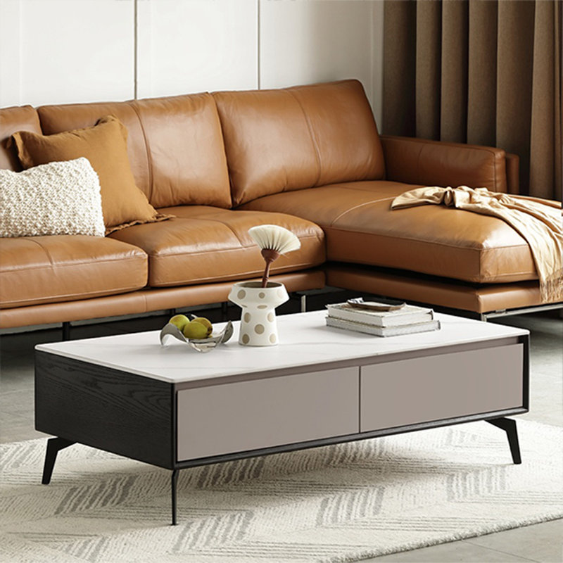 Table basse tendance à assembler, H 15,94 po x L 55,11 po x l 27,56 po