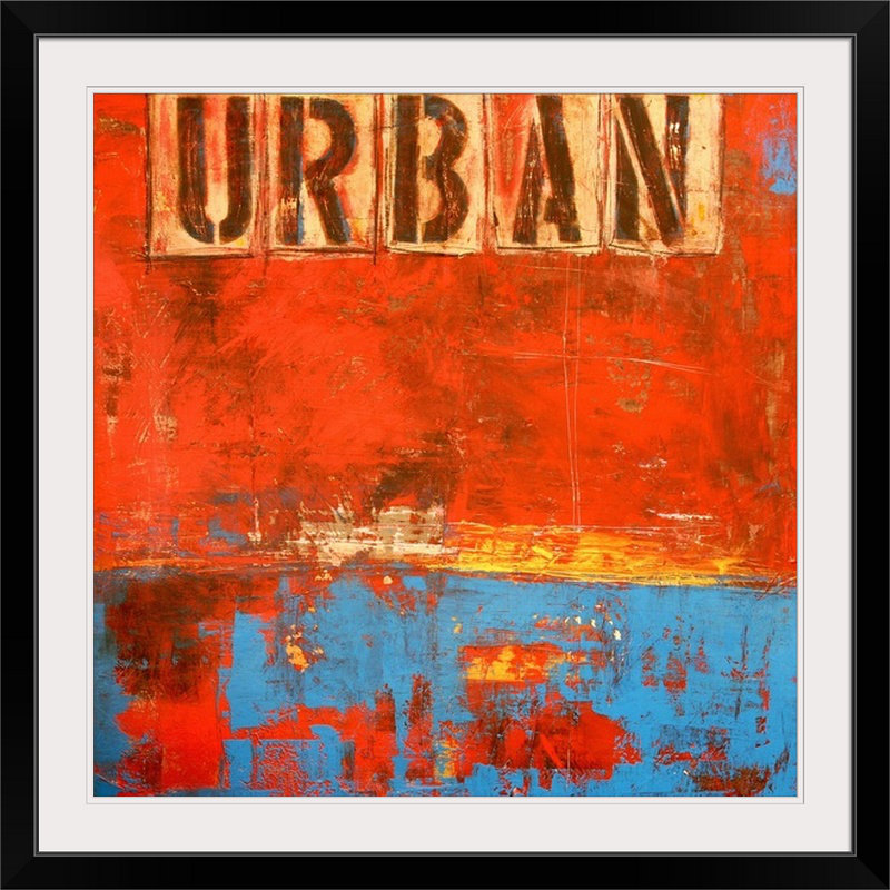 «Urban» par Bellemy, impression, Cadre noir, H 28 x l 28 po x P 1 po