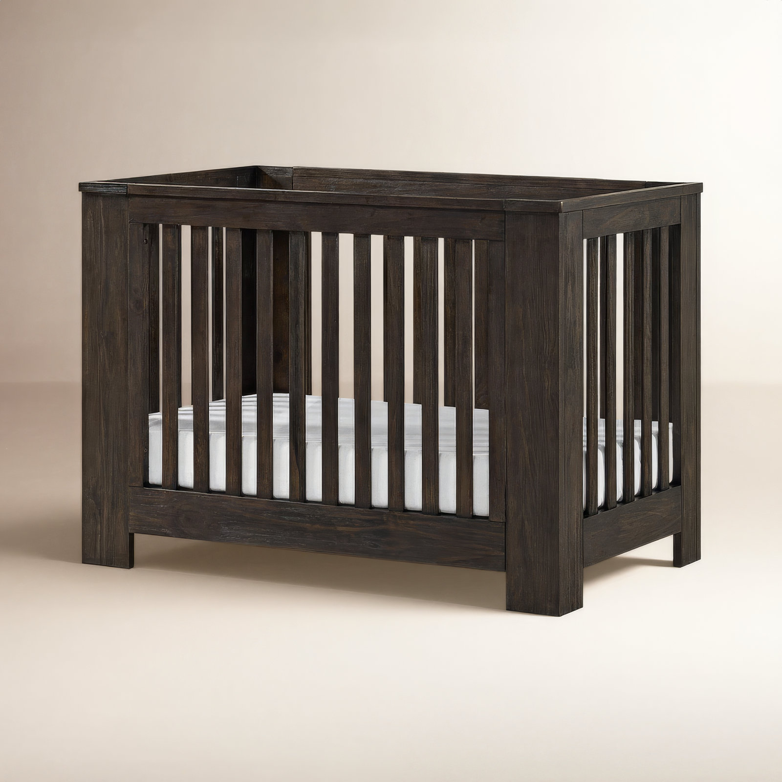 Albie Pine Convertible Crib, Cocoa