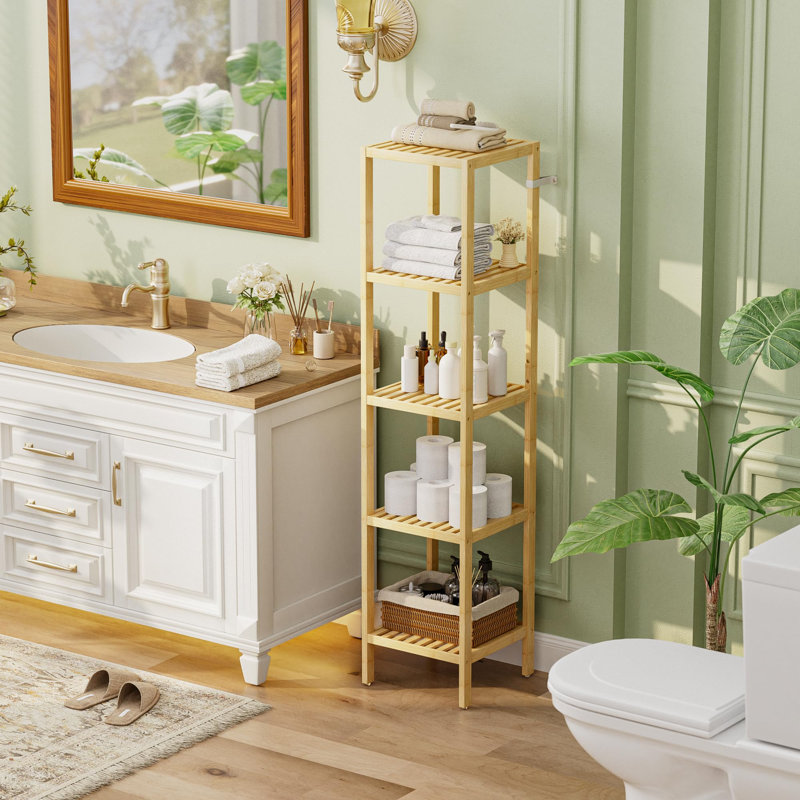 Bamboo Freestanding Bathroom Shelves