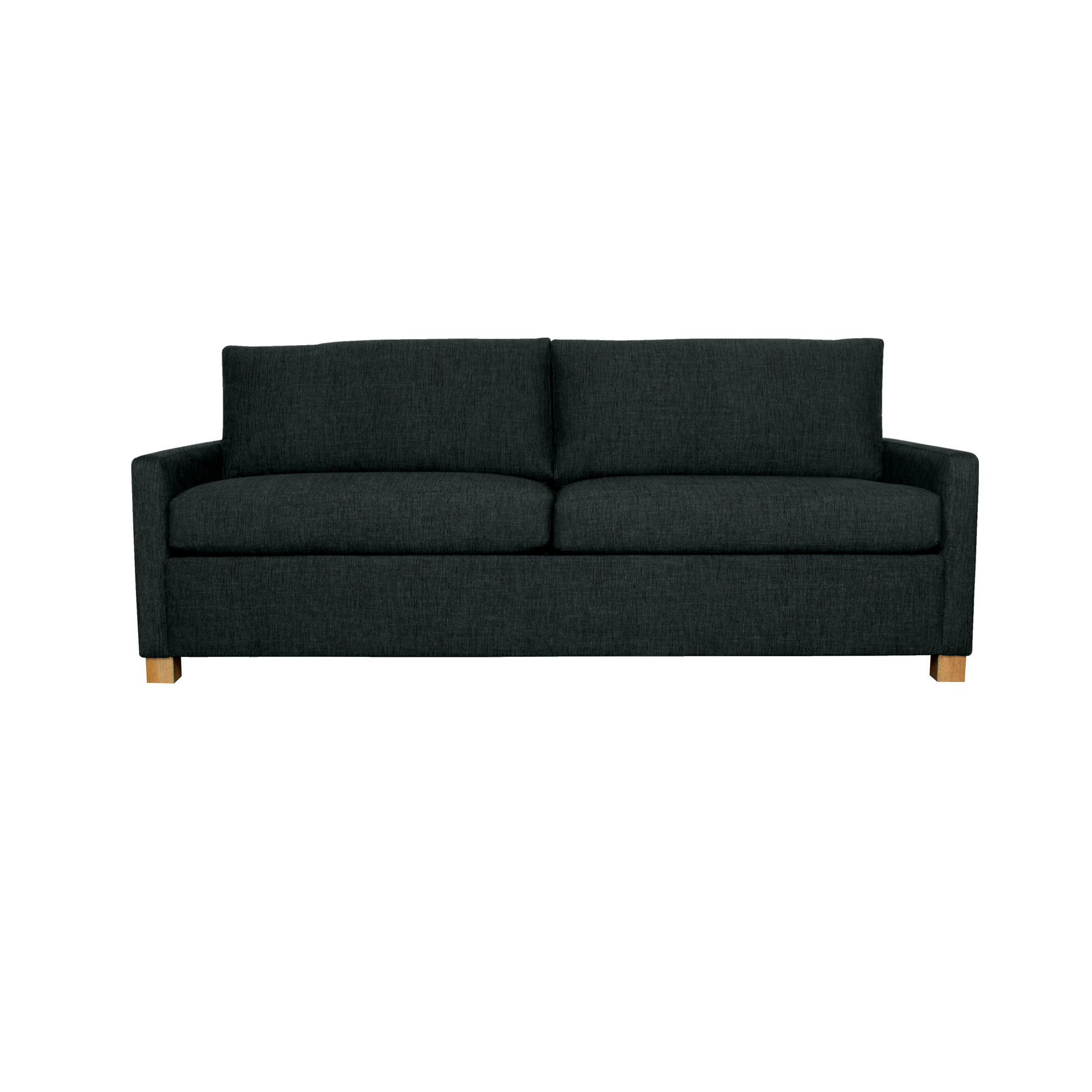 Louisa 87'' Square Arm Sofa Bed, Cardigan Coal Performance