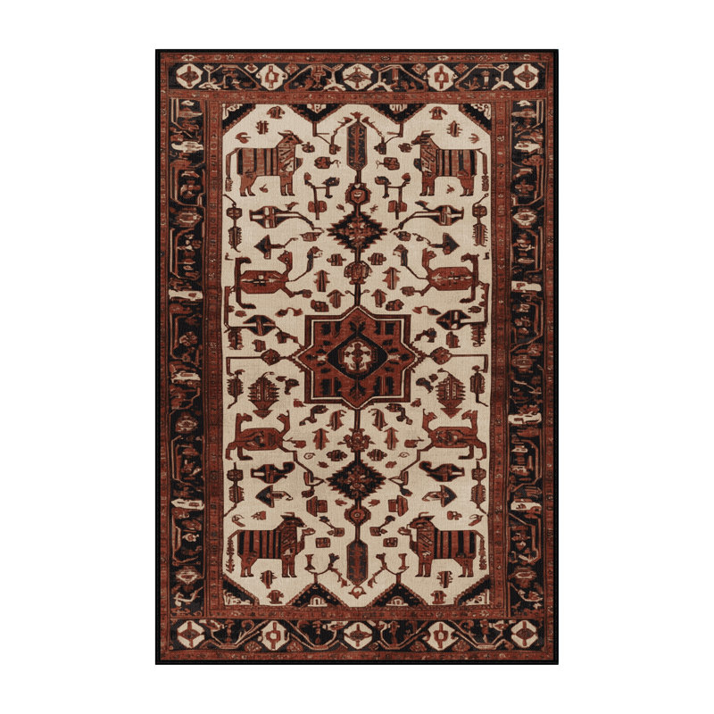 Tapis brun lavable à la machine, Rectangle 8 pi x 12 pi