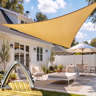 Royal Shade Triangle Pro Ring Shade Sail With Rope