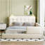 Upholstered Platform Bed With 2 Reading Lights-95847606