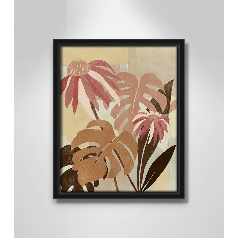 Hot Tropics II - Toile à cadre flottant, Toile encadrée noire, H 11,5 po x l 9,5 po x P 2 po