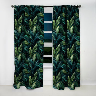 Moody Tropics Moody Patterns I - Rideau floral - Velours obscurcissant - 1 panneau