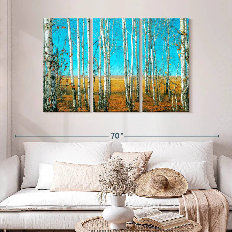 Harnek Birch Forest In October, 32" H x 50" W
