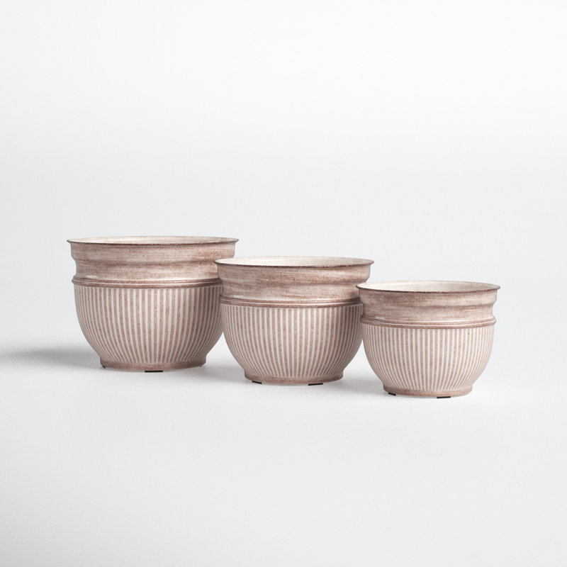 Lapis Pot Planter - Set of 3, Cream