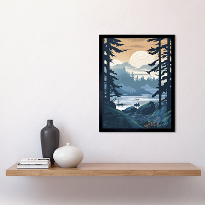 Aadyant Lake View In Rainforest Landscape - Single Picture Frame Print
