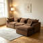 Canapé confortable en forme de L avec repose-pieds 102,3 po Boneless-1593845260