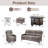 Abbey 9-Piece Wicker Patio Furniture Sofa Set With Fire Pit Table, 6-Inch Thick Cushion Swivel Glider Chairs & Ottomans-556393400-556393402-568732910