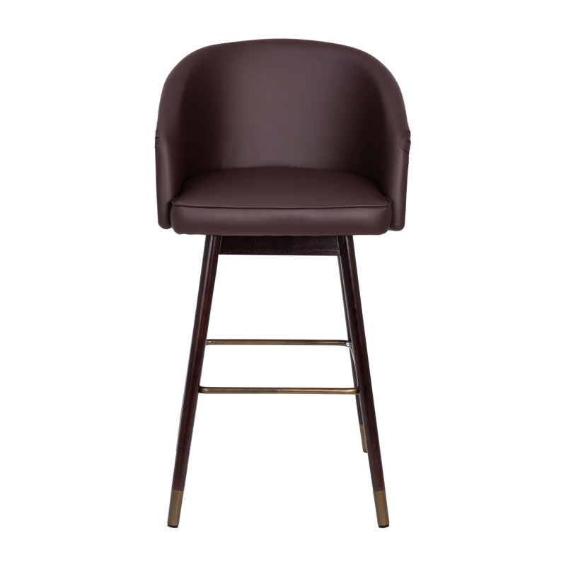 Tabouret de comptoir 26,25 po, Tabouret de bar (siège d'une hauteur de 30 po), Brun