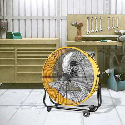 Speed Heavy Duty Metal Industrial Drum Fan, Air Circulation