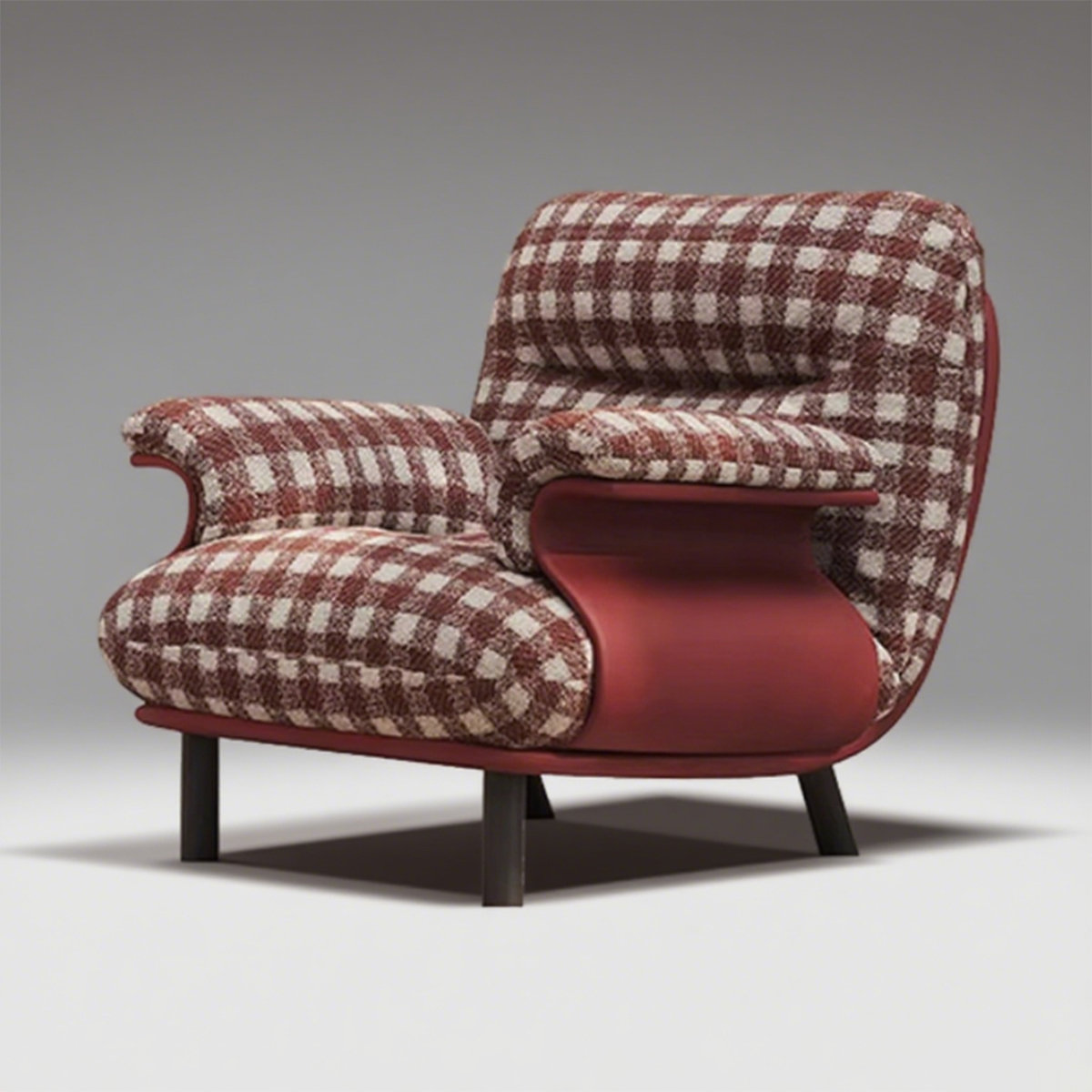 Rosalind Wheeler American Retro Houndstooth Sofa Leisure Single Chair | Wayfair