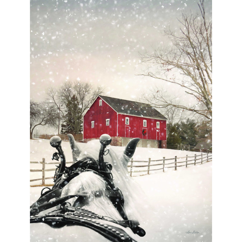 «Winter Ride» par Lori Deiter, reproduction sur toile, H 16 po x l 12 po