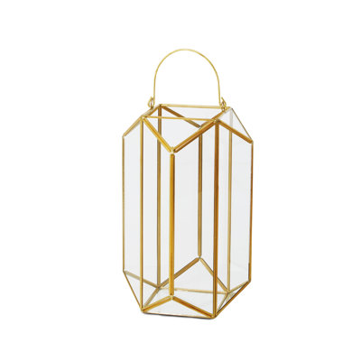 11'' H Glass Lantern