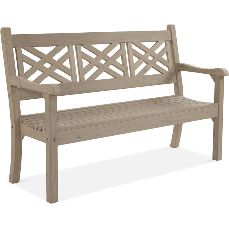 Knepp Outdoor bench, Grey, 37" H x 62.5" W x 25" D