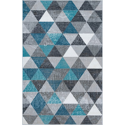 Argyle Blue/Gray Area Rug