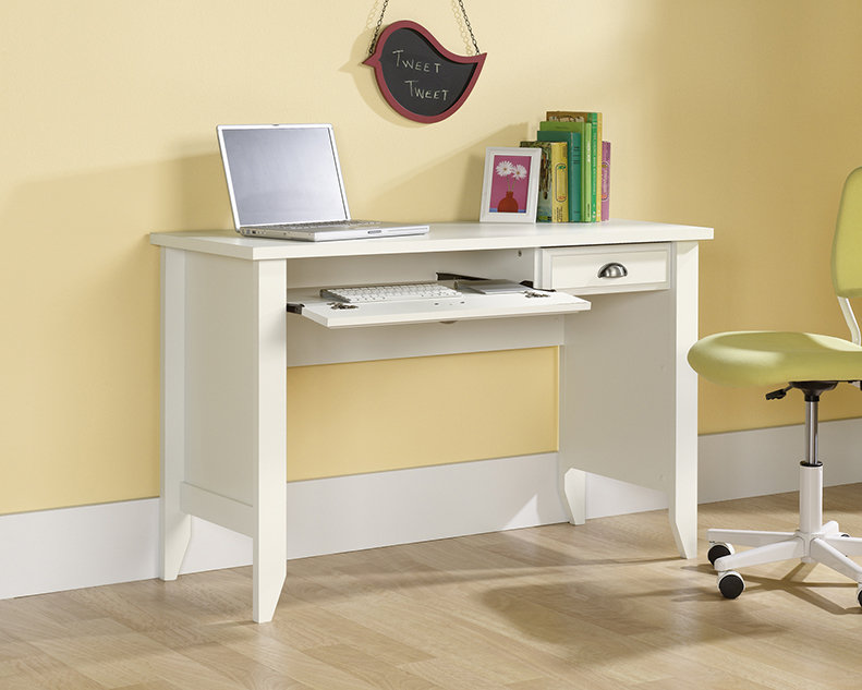 Soft White Finish Computer Desk