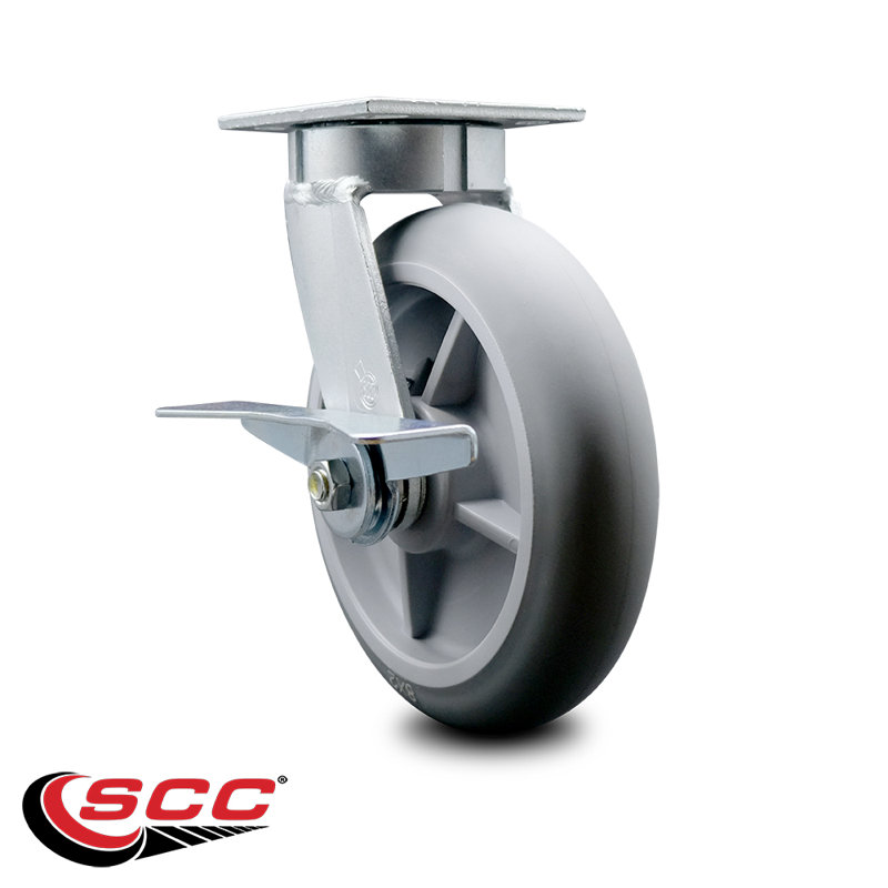 Kingpinless Thermoplastic Rubber Caster