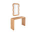 Ensemble de console de salon en bois brun avec miroir