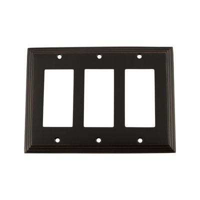Deco 3-Gang Rocker Wall Plate