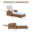 Chaise longue d'extérieur en aluminium Alyeska avec pompe à air, dossier inclinable réglable et coussins Sunbrella / oléfine-1201178256-1201178263