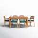 Yasira 60'' Rectangular 6 - Person Outdoor Dining Set with Cushions
