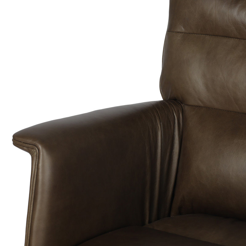 Humphrey Leather Swivel Office Chair, Sonoma Olive